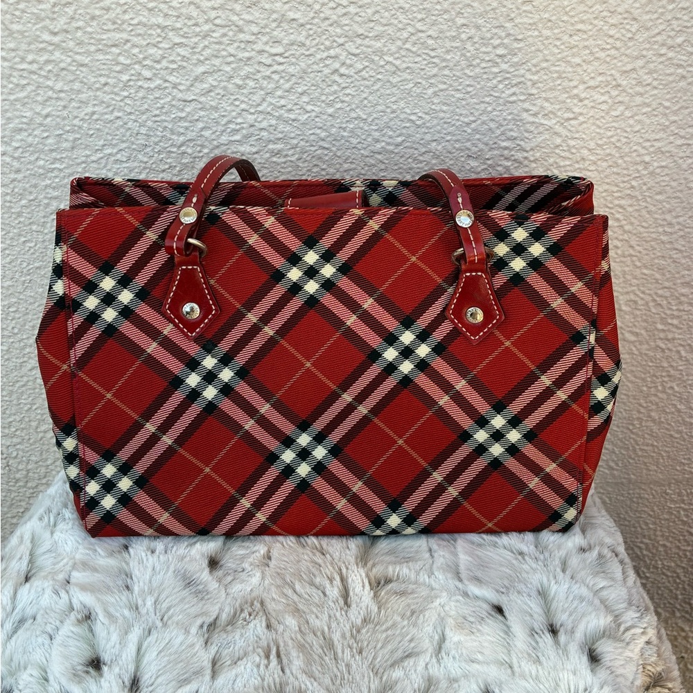 ❤️ Burberry Red Plaid Shoulder Bag - Picture 6 of 17